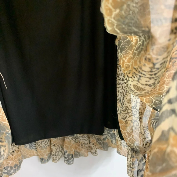 Notations Cheetah Animal Print Midi Skirt Large - Picture 5 of 6